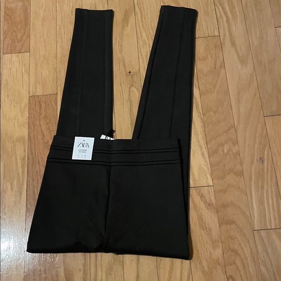 Zara high rise leggings in derp olive green size small new with tags - Picture 4 of 6